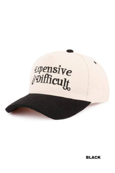 Expensive And Difficult Two-tone Corduroy Cap