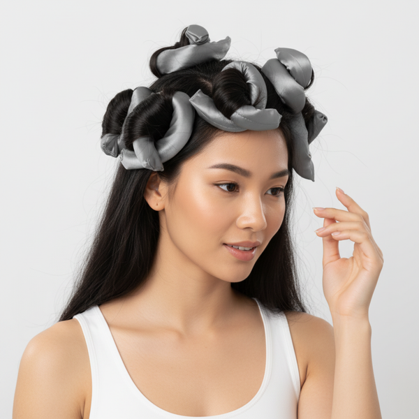 Annie Silky Satin Flexi Rods 11/16 Inch, 5 Count, Grey