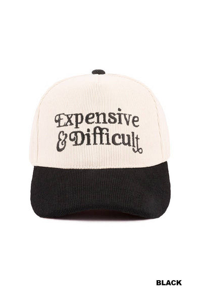 Expensive And Difficult Two-tone Corduroy Cap
